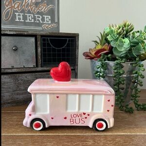 New Love Bus Ceramic Valentine's Day Figurine